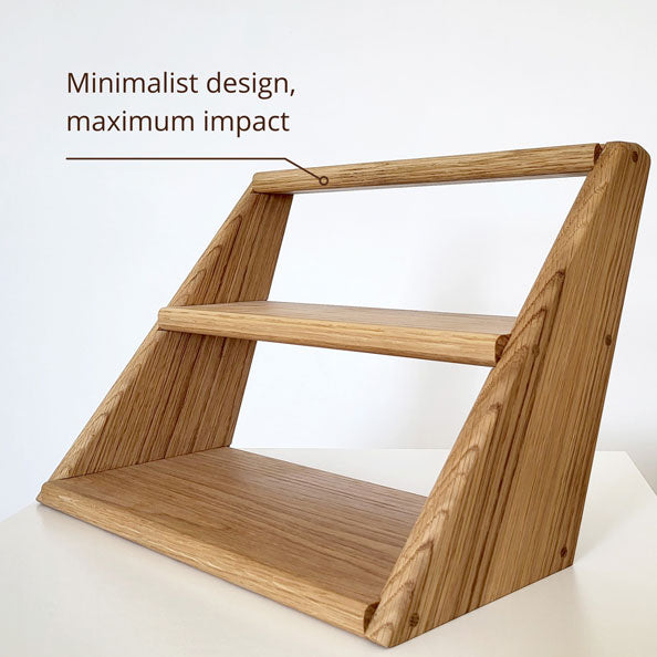 Handcrafted Oak Wood Bathroom Shelf | Homy Stork