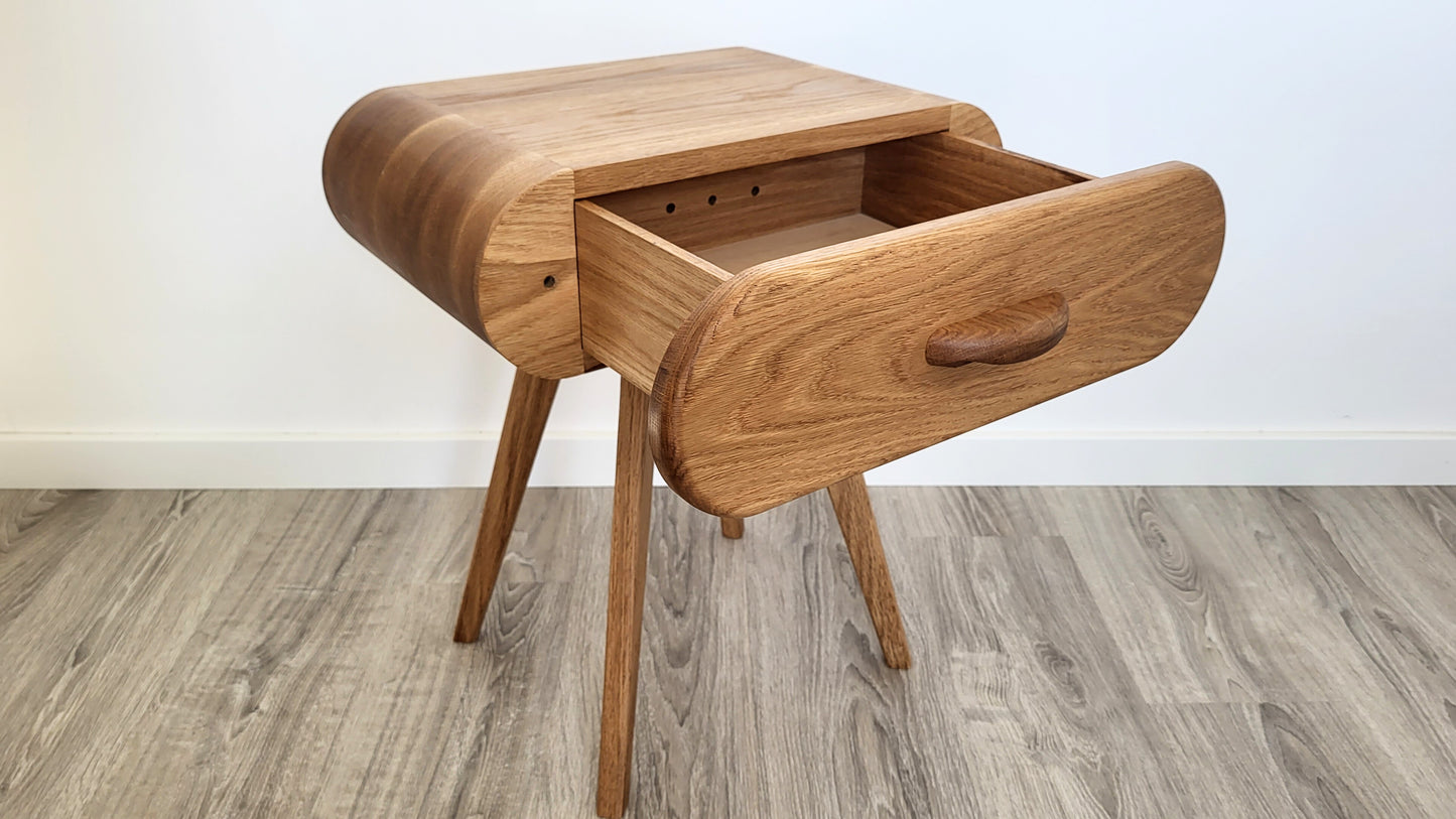 Handcrafted Wooden Nightstand by Homy Stork | Oak Bedside Table