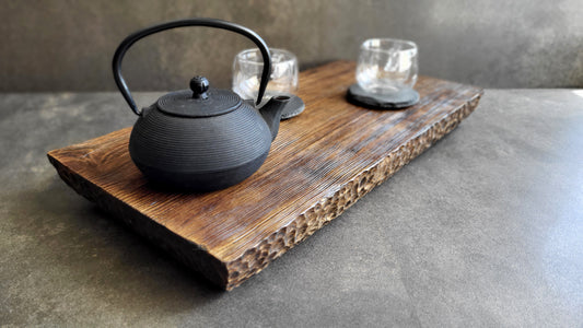 Wooden Breakfast Table, Handcrafted Serving Table, Tea Table by Homy Stork