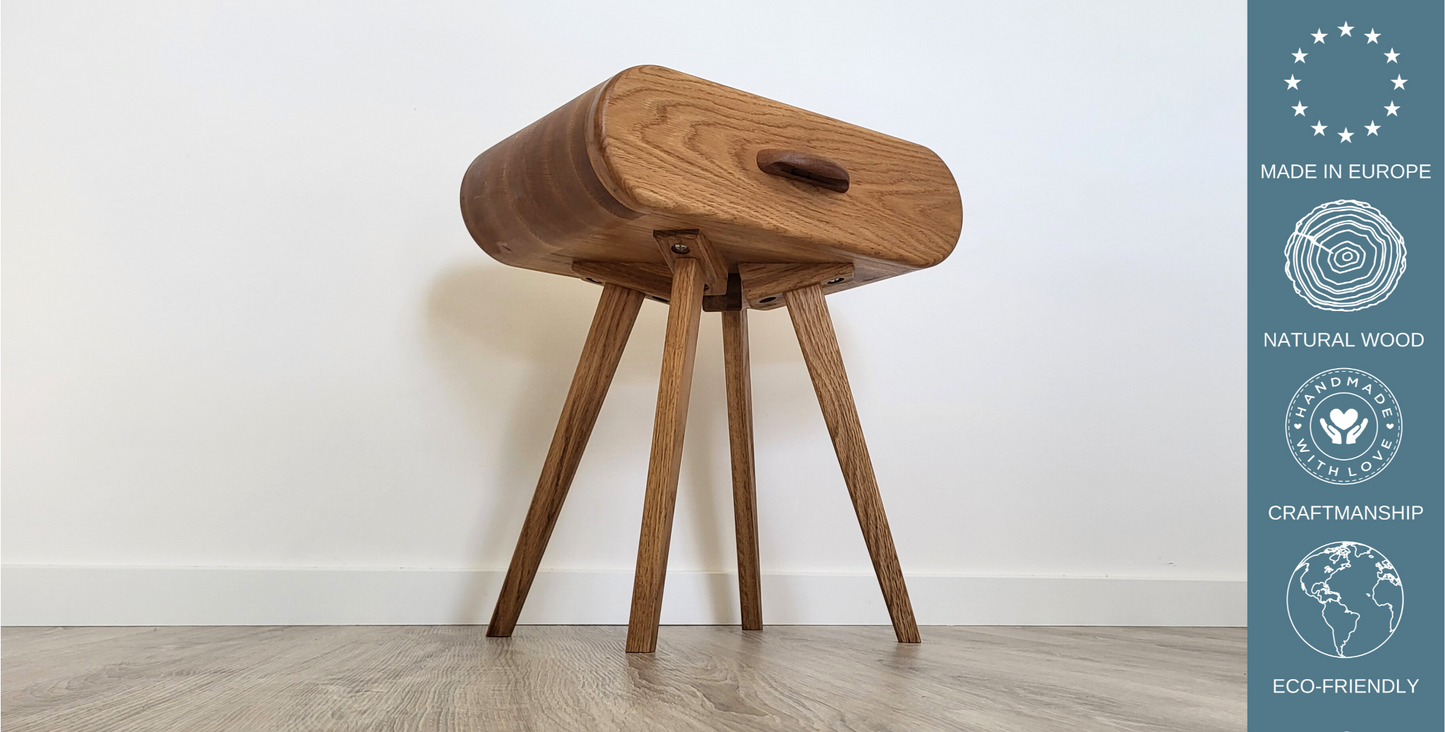 Handcrafted Wooden Nightstand by Homy Stork | Oak Bedside Table