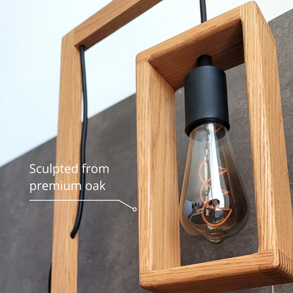 Modern Handcrafted Oak Wood Desk Lamp | Homy Stork