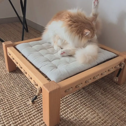 Wooden Pet Bed for Cats and Small Dogs | Homy Stork